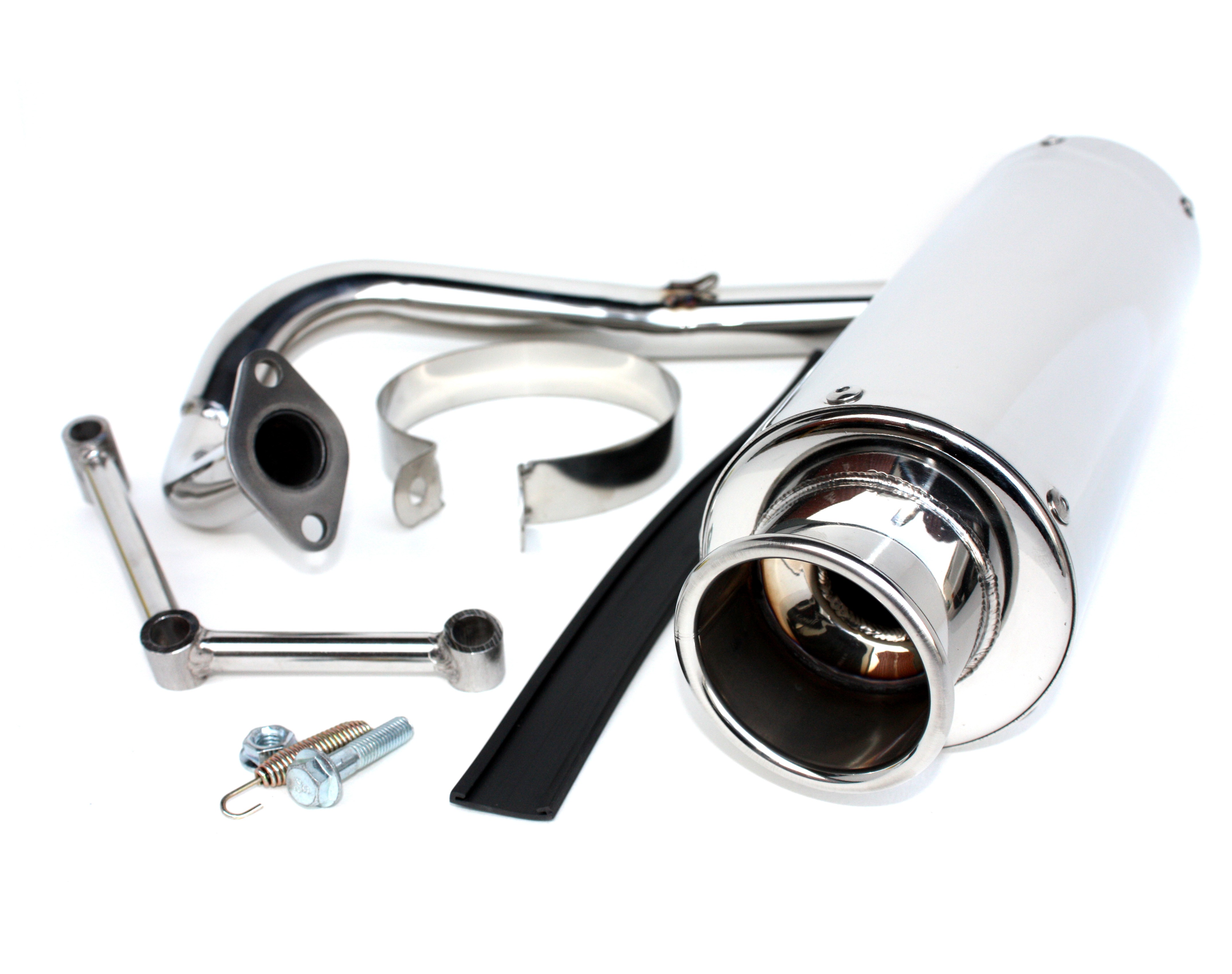 Ridgeyard Scooter Performance Exhaust Pipe Fits For GY6 125/150cc Aluminum Black 