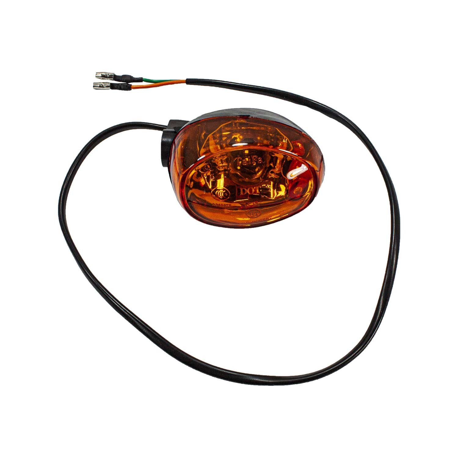 Set Of 2 Yellow Tinted Turn Signal Blinker Lights Fit For Ducati Cagiva Aprilia Motorcycles - Black Body, Amber Glass