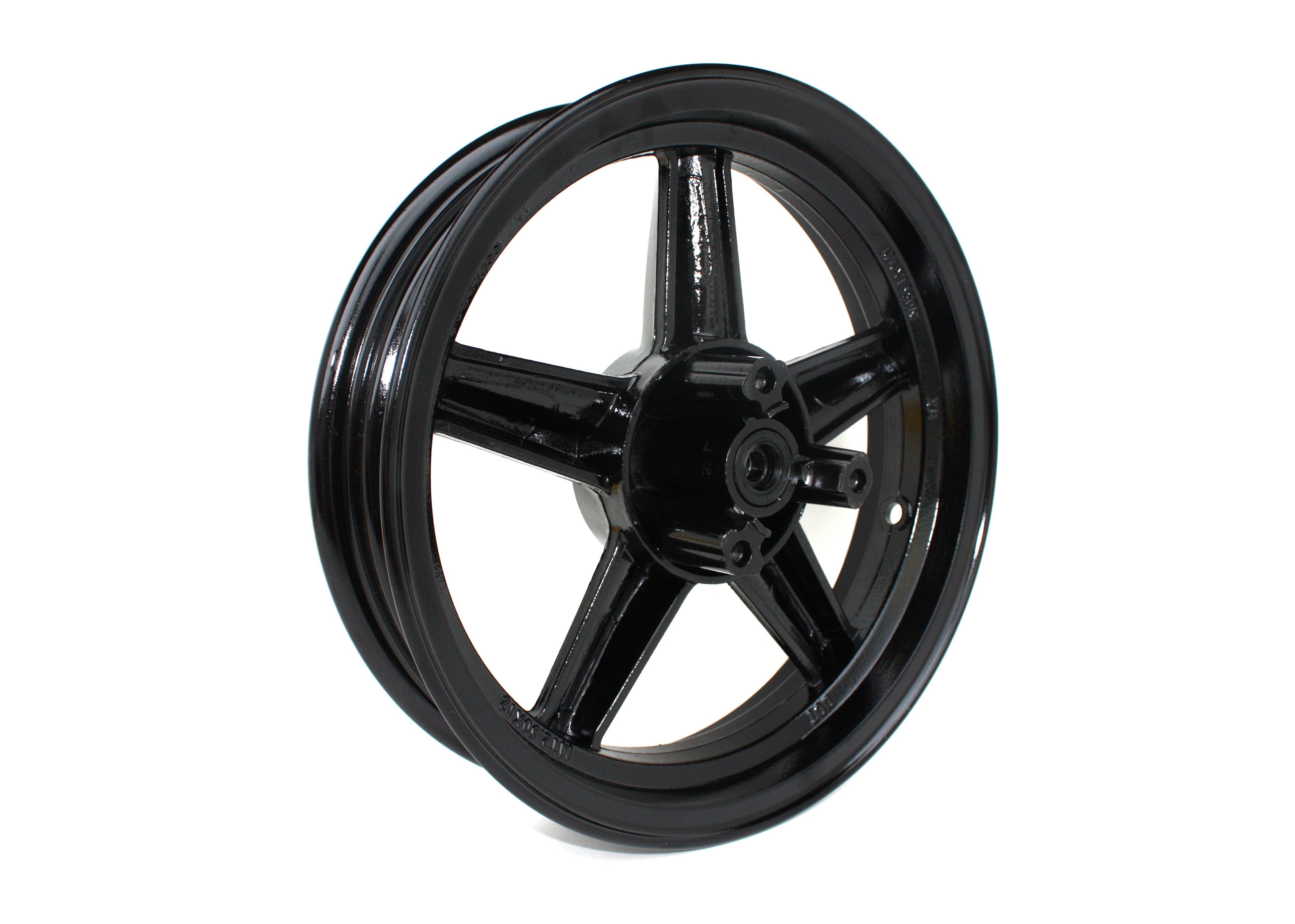 Scooter Front Wheel Rim Gloss Black Fits V50/V150, CF50/M2